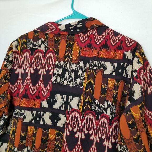 George Women's Crinkle Blouse w/Attached Cami Multicolor 3/4 Sleeves Size 2X-VTG - Picture 5 of 10